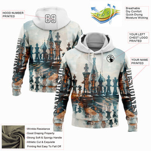 เสื้อฮู้ดดี้โพลีเอสเตอร์แบบซับลิเมชั่นสั่งทำได้ พร้อมลายกราฟิกสร้างสรรค์ พิมพ์ได้ทั่วตัว ขายส่ง - Product Image 5