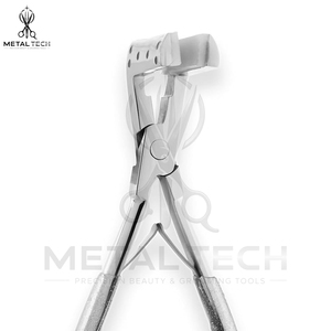 Pince à extensions capillaires en acier inoxydable avec poignée argentée pailletée, cadre perforé et mâchoires à coussinets en silicone, pour salon - Product Image 5