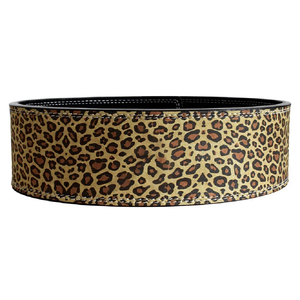 Leopard Print Leather Weightlifting Belts Adjustable Buckle Closure Breathable Unisex for Strength <b>Training</b> and <b>Weight</b> Lifting - Product Image 2