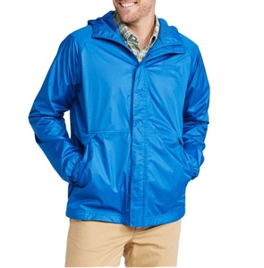 Custom Men's Plus-Size Hooded Windbreaker Lightweight Breathable Nylon Waterproof Street-Wear <b>Zip</b> <b>up</b> <b>Jackets</b> for Summer - Product Image 2