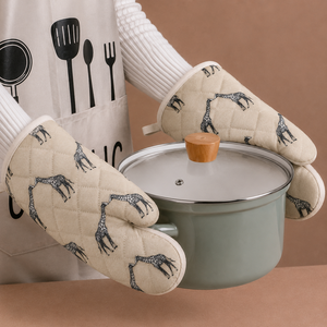 Nouvelle collection de mitaines de cuisine, taille et couleur personnalisées, magnifique motif animalier, en coton, au prix le plus bas en Inde. - Product Image 1