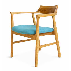 Silla de Comedor Hiroshima de Madera de Teca Sólida y Duradera, Estilo Escandinavo Moderno, con Cojín Suave, Muebles para Restaurante, Superventas - Product Image 5