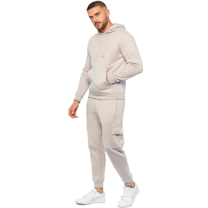 Ensemble de survêtement unisexe tendance : sweat à capuche doux et pantalon de jogging assorti, silhouette décontractée, vêtements de sport pour tous les jours, couleurs et tailles personnalisables - Product Image 1