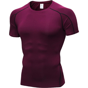 Men's Slim Fit <b>100</b>% <b>Polyester</b> Jersey Fabric Anti-Pilling Quick Dry Breathable Stretch T-<b>Shirt</b> for Gym Use - Product Image 4