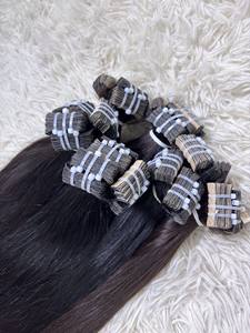 Vente en gros d'extensions de cheveux humains vietnamiens droits naturels 100% cuticules alignées ruban adhésif cheveux vierges bruts coupes tendances chaudes - Product Image 4