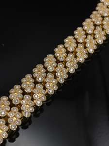 Cadena cubana de 22 mm con diamantes cultivados en laboratorio, plata 925, oro rosa, collar con incrustaciones de diamantes VVS1, 54 quilates en total, 550 g, joyería personalizada. - Product Image 3