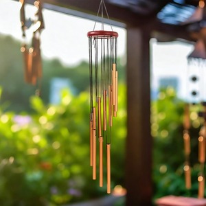 Campana de Viento de Tubo Metálico Decorativa para Colgar en Exteriores, Decoración para Jardín y Patio - Product Image 1