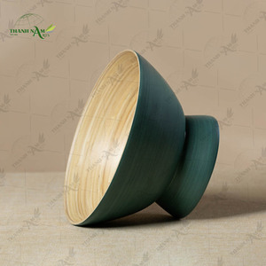 Cuenco de Bambú con Pedestal, Hecho a Mano, Ecológico, Moderno, de Gran Capacidad, Lavable, Ligero, Decorativo, Personalizable para Fiestas - Product Image 2