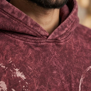 Sweat à capuche pour homme durable, 100% coton, effet délavé, respirant, confortable, chaud, texture douce, style vintage, flexible - Product Image 6