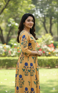 Vestido Formal de Verano con Estampado Floral, 100% Algodón, Diseño Kyra Midi, Cierre con Cordones, Transpirable y Ecológico - Product Image 3