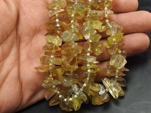 Nouvelle arrivée brin de 12 pouces de perles de quartz citron naturel 10-15MM environ couleur jaune poli rugueux fournitures de gros - Product Image 2
