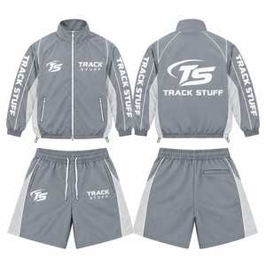 Track <b>Stuff</b> Solid <b>Vintage</b> Autumn Reversible Unisex Two-Piece 100% Polyester Quick Dry Lightweight Casual Drawstring Tracksuit - Product Image 2