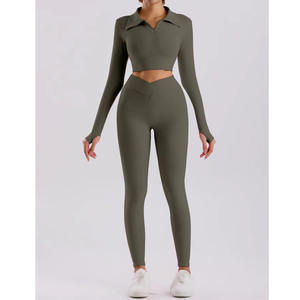 Ensemble de soutien-gorge de yoga et leggings pour femmes de haute qualité, vêtements de sport 2 pièces, séchage rapide, respirant, en spandex/coton/fibre de bambou - Product Image 6