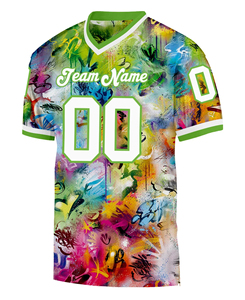 High Quality Men's Sublimation Print Natural Texture American Football Jersey Solid Pattern Cheap Price Soft Knitted Mesh Fabric - Product Image 2