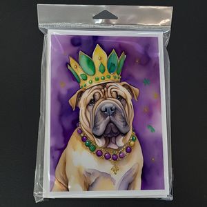 การ์ดเปล่าขนาด5x7ขนาด A7แปลกๆพร้อมซองจดหมาย8 Shar Pei King of Mardi Gras - Product Image 3