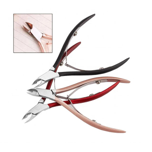 Cortauñas Profesional de Lujo con Doble Resorte y Mango Chapado en Oro, Pinza para Cutículas y Removedor de Piel Muerta de Acero Inoxidable - Product Image 4