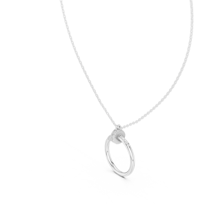 TRNDY LAB GROWN DIAMOND <b>PENDANT</b> SET IN 18KT <b>SOLID</b> WHITE <b>GOLD</b> FOR ENGAGEMENT WEDDING PARTY VALENTINE GIFT EVERYDAY WEAR - Product Image 3