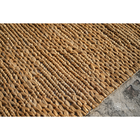 Handwoven Modern Low Pile Thin Natural Fiber Jute Rug RTS | Area Floor Carpet | Custom Size Wholesale Ready