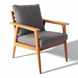 Chaise de jardin en teck indonésien de qualité supérieure, imperméable, durable, écologique, en bois massif, pour terrasse et resort de luxe - Product Image 1