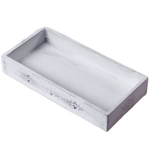 Plateau de rangement en bois de forme rectangulaire, vente en gros - Product Image 1