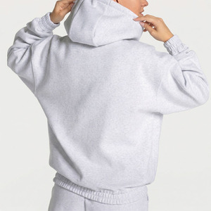 Conjunto Deportivo con Capucha para Mujer, Manga Larga, Cierre de Cremallera, Color Sólido, Corte Holgado Informal con Bolsillos Laterales, Estilo Otoñal - Product Image 6