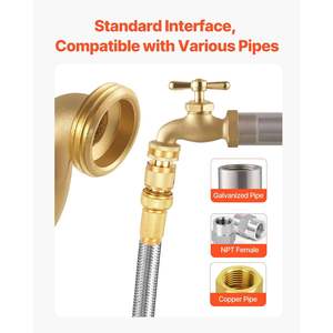 3/4 \ "MIP X 3/4 \" Conexión MHT Grifo de agua exterior de latón Manguera de espiga Bibb Cock por categoría de producto - Product Image 6