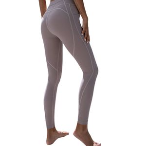 Leggings de yoga taille haute personnalisés pour femmes, pantalons de sport fitness avec poches, antistatiques, extensibles, pour l'entraînement et la gym, vente en gros OEM - Product Image 2