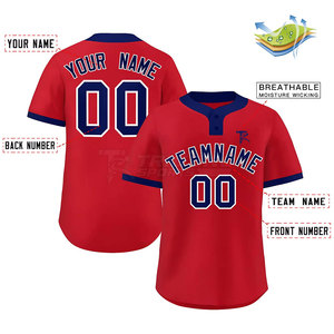 Chemise de baseball légère et écologique à deux boutons, respirante et anti-humidité, manches courtes, coupe flexible, unisexe - Product Image 5