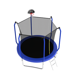 8FT ASTM Approved Outdoor <b>Trampoline</b> with Basketball Hoop Reinforced Type and <b>Enclosure</b> Net Fun Jumping Toy - Product Image 4
