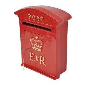 Red Coated ER Post Box For Home Latest Arrival OEM Customized Handmade Letter <b>Mailbox</b> Garden Event Supplies - Product Image 2