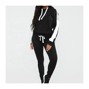Manufacturing Two Piece Women Hoodie <b>Sweatpants</b> <b>Set</b> OEM Custom Print Design High Quality Cotton Zip up Essentials Hoodie <b>Set</b> - Product Image 4