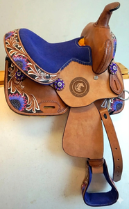 Selle de cheval western personnalisée avec arceau en bois, 100% cuir de haute qualité, nouveau design, différentes tailles et options de couleurs - Product Image 3