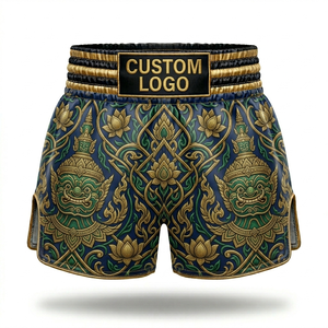 Fabricante de Pantalones Cortos de Muay Thai Personalizados, Pantalones Cortos de Satén para Lucha, Etiqueta Privada al por Mayor, OEM, MOQ Bajo, Shorts de Muay Thai - Product Image 5