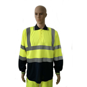 Wholesale Clush Industries Customized Comfortable Hi Vis Safety Polo <b>Shirt</b> Breathable HV <b>Flame</b> Resistant Polyester/Cotton Needle - Product Image 3