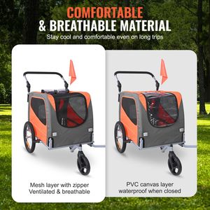 Remolque para Bicicleta para Perros, Soporta hasta 66 Libras, Carrito 2 en 1 para Mascotas, Portador de Bicicleta con Plegado Fácil y Liberación Rápida - Product Image 4