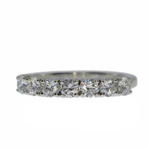 Bague en or avec 7 diamants de laboratoire de 1,05 carat |   Bijoux de mariage et d'anniversaire empilables en or 18 carats certifiés IGI - Product Image 6