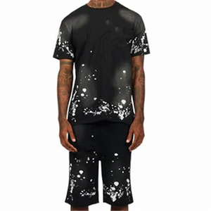 Camisetas personalizadas de alta calidad con efecto desgastado, 100% algodón, transpirables, de verano, informales, básicas para hombre, conjunto de camisetas para hombre - Product Image 2
