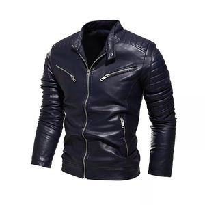 Veste en cuir pour homme, nouvelle mode, coupe-vent, en vente - Product Image 3