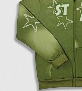 Survêtement d'hiver personnalisé Y2K Streetwear délavé style décontracté pour homme, avec sweat à capuche imprimé DTF et pantalon de survêtement évasé coupe ample Hip Hop Vintage - Product Image 4