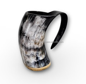 Mug en corne de buffle véritable, fait main, texture rustique haut de gamme, matériau naturel élégant, cadeau traditionnel unique - Product Image 2