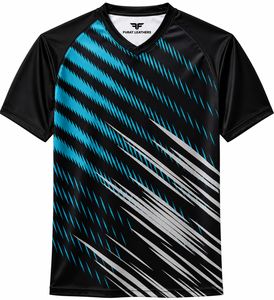 Camisetas Deportivas Lisas de Secado Rápido con Estampado por Sublimación, 100% Poliéster, Cuello en V, Manga Corta, Unisex, Nombre del Equipo Personalizado, Venta al por Mayor, para Correr - Product Image 3