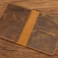 Dompet Passport Kulit PU Berkualitas Tinggi dengan Logo Custom, Kantung Kartu, Slot Tiket, dan Kancing Penjepit