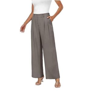 Pantalon habillé droit taille haute pour femme, longueur complète, idéal pour le bureau, les affaires ou les tenues décontractées - Product Image 5