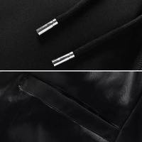 Veste d'hiver pour homme à capuche, chaude, coupe-vent, parka grande taille, vêtement décontracté, fermeture éclair, forme élancée, tissu tricoté épais