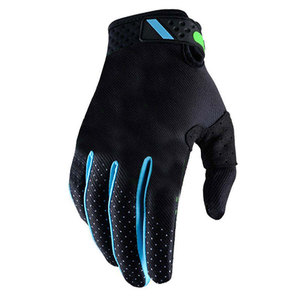 Gants de motocross à doigts complets avec empiècements en PU, personnalisables, de haute qualité, imprimés par sublimation rouge, noir, jaune, antidérapants, avec crochets - Product Image 3