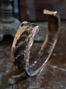 Pulsera Resistente de Cobre Negro Meteoro, Forjada a Mano, Personalizada, Única, Sólida, Impuestos de EE. UU. pagados - Product Image 6