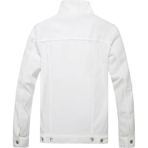 High Quality Men <b>Jeans</b> Jacket Wholesale Custom Solid Color Denim Jacket Manufacturer Pakistan OEM Supplier - Product Image 4