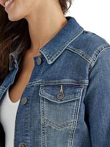 Veste en jean bleu personnalisée très vendue, coupe-vent d'hiver, style streetwear, avec boutons, respirante - Product Image 2