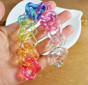 Custom Color Transparent Epoxy Resin Chain Links Handcrafted Art Deco Vertical for Birthday Wall Hanging Decorations Home - Product Image 6