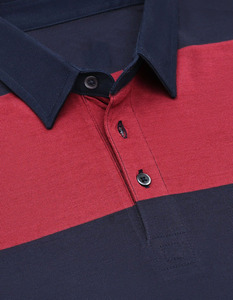 Chemise pour homme en coton 100% tricoté, respirante, à manches courtes, coupe classique, décontractée, avec logo imprimé numériquement sur le devant - Product Image 5
